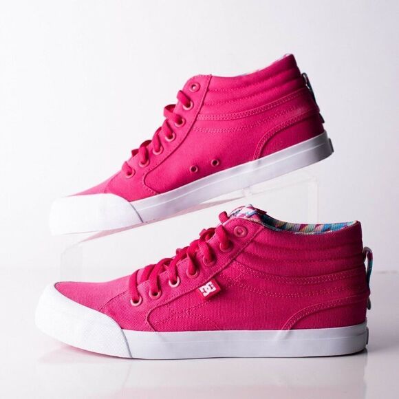 DC Evan Hi Sp Kids Youth Raspberry Skateboard Shoe - Picture 5 of 9